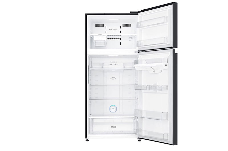 LG 547L Top Freezer Fridge in Black Curved Glass Finish , GN-C702SGGC