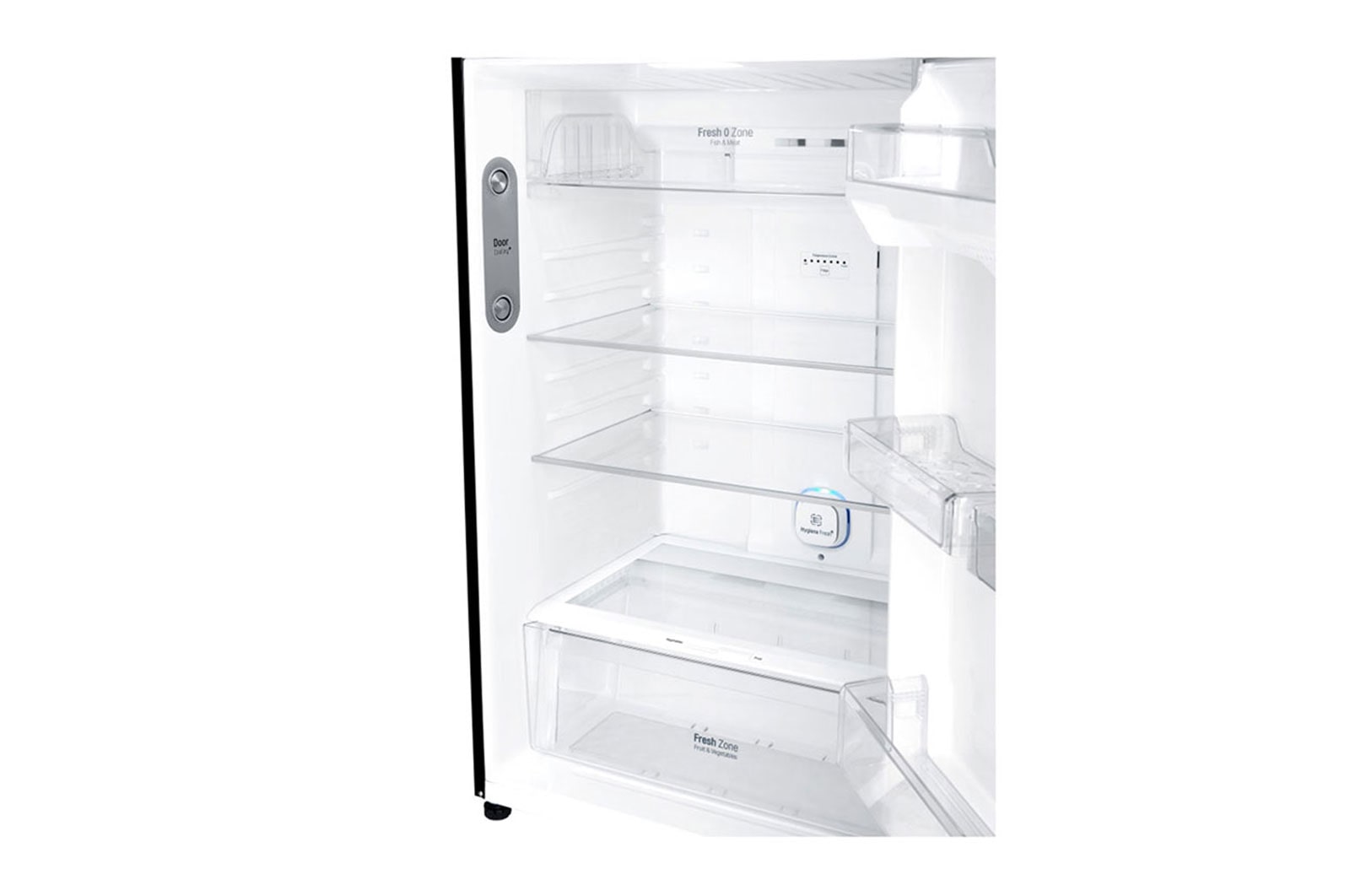 LG 547L Top Freezer Fridge in Black Curved Glass Finish , GN-C702SGGC