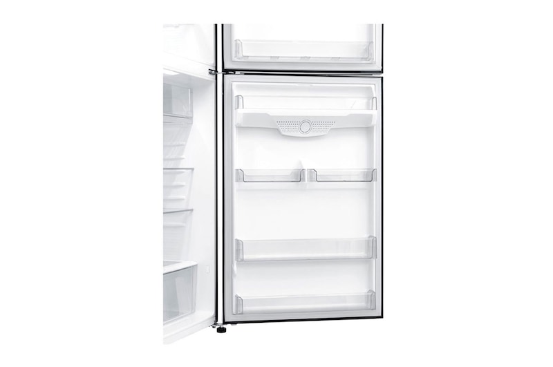 LG 547L Top Freezer Fridge in Black Curved Glass Finish , GN-C702SGGC