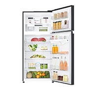 LG 547L Top Freezer Fridge in Black Curved Glass Finish , GN-C702SGGC