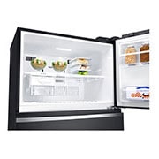 LG 547L Top Freezer Fridge in Black Curved Glass Finish , GN-C702SGGC