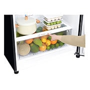 LG 547L Top Freezer Fridge in Black Curved Glass Finish , GN-C702SGGC