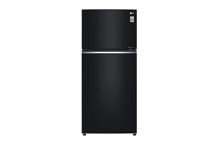 LG 547L Top Freezer Fridge in Black Glass Finish , GN-C702SGGM