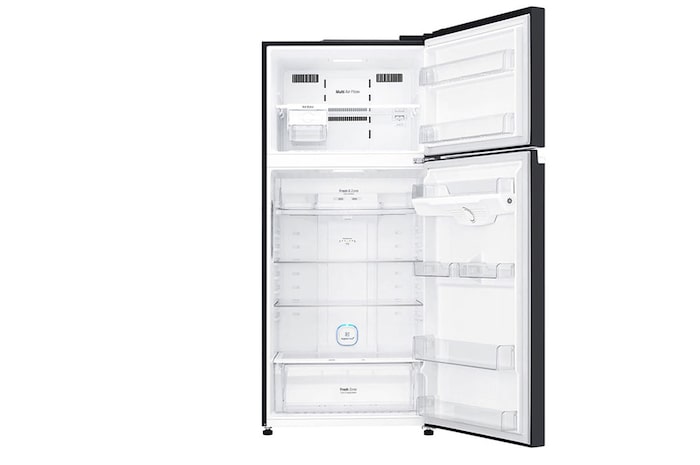 LG 547L Top Freezer Fridge in Black Glass Finish , GN-C702SGGM