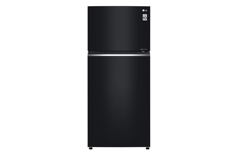 Front view of IEC Gross 547L Black Curved Class Top Freezer with Inverter Linear Compressor &amp;  DoorCooling&#43; GN-C702SGGU
