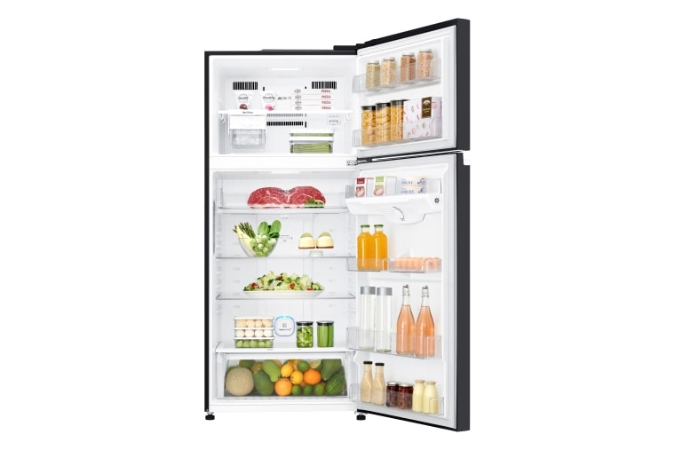 LG IEC Gross 547L Black Curved Class Top Freezer with Inverter Linear Compressor &  DoorCooling+, GN-C702SGGU
