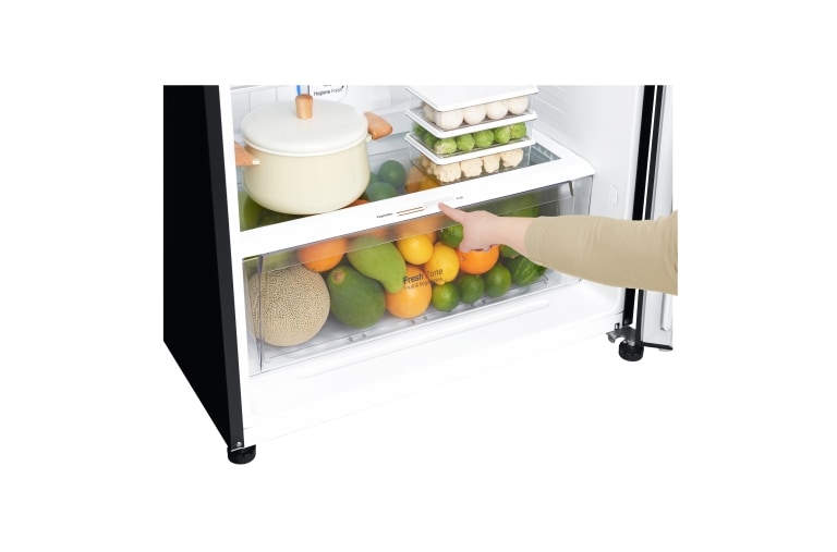 LG IEC Gross 547L Black Curved Class Top Freezer with Inverter Linear Compressor &  DoorCooling+, GN-C702SGGU