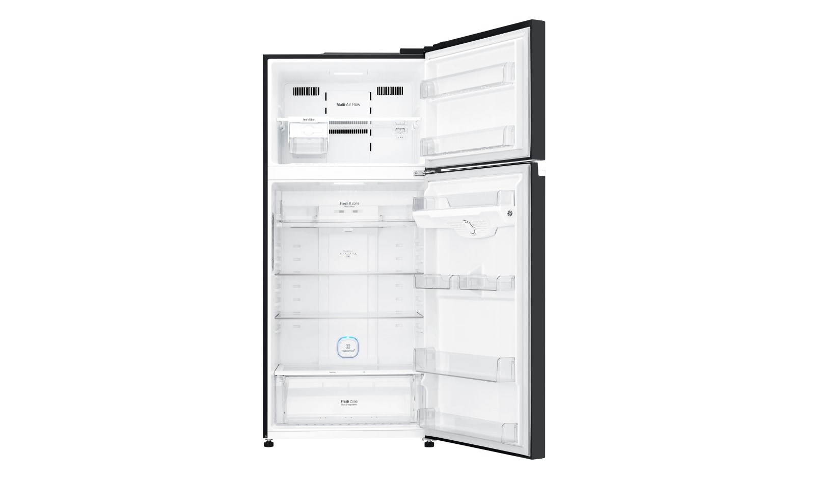 LG IEC Gross 547L Black Curved Class Top Freezer with Inverter Linear Compressor &  DoorCooling+, GN-C702SGGU