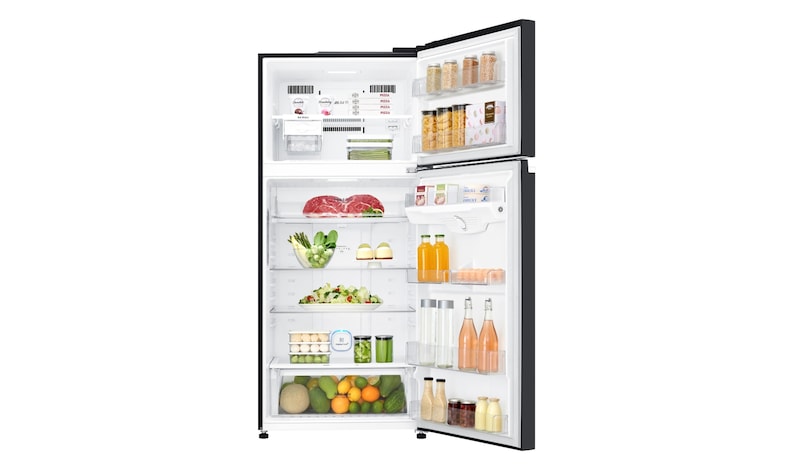 LG IEC Gross 547L Black Curved Class Top Freezer with Inverter Linear Compressor &  DoorCooling+, GN-C702SGGU