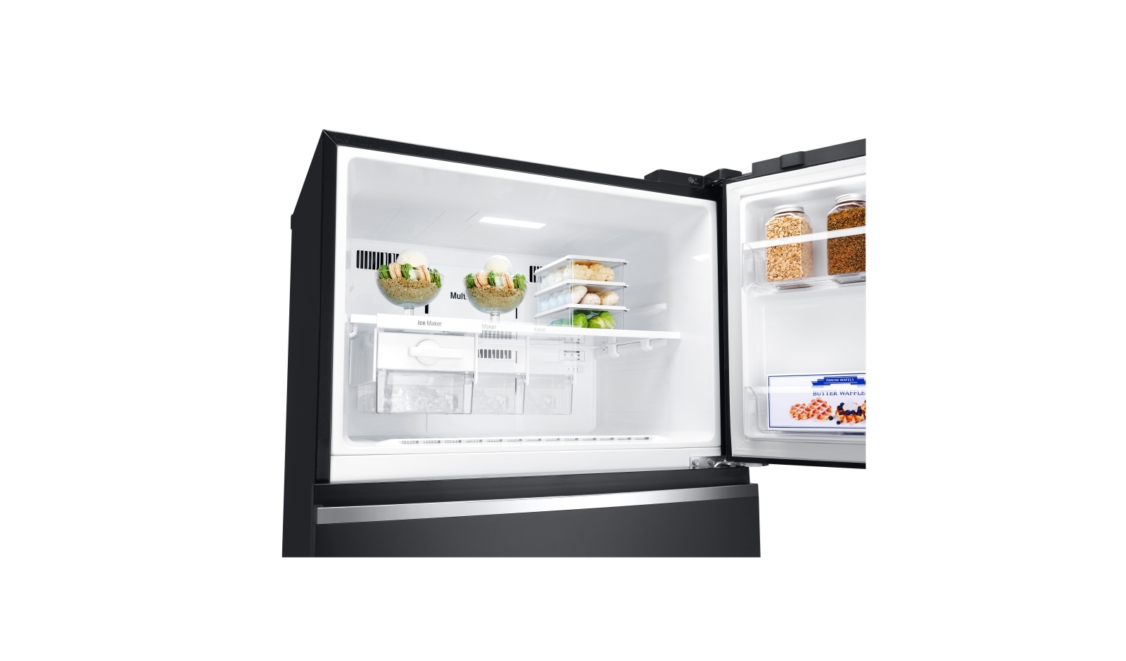LG IEC Gross 547L Black Curved Class Top Freezer with Inverter Linear Compressor &  DoorCooling+, GN-C702SGGU