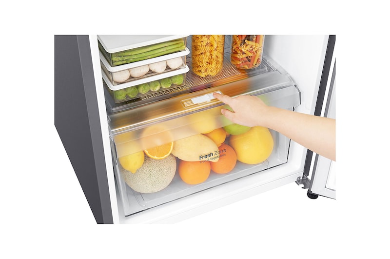 LG 272L Top Freezer Fridge in Dark Graphite Steel, GN-G272SLCB