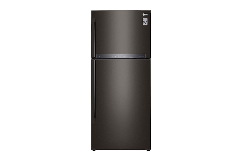 LG 437L Top Freezer Fridge in Black Metal Finish , GN-H432HXHC
