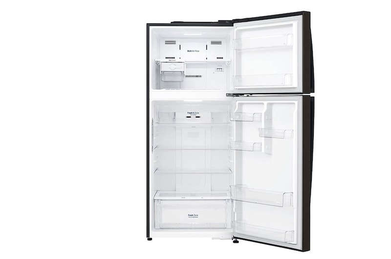 LG 437L Top Freezer Fridge in Black Metal Finish , GN-H432HXHC