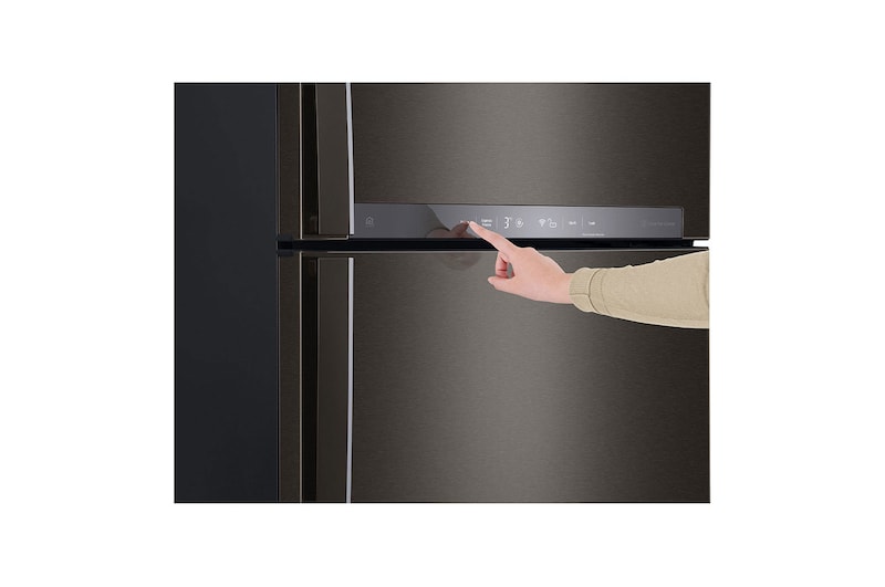 LG 437L Top Freezer Fridge in Black Metal Finish , GN-H432HXHC