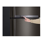 LG 437L Top Freezer Fridge in Black Metal Finish , GN-H432HXHC