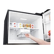 LG 437L Top Freezer Fridge in Black Metal Finish , GN-H432HXHC