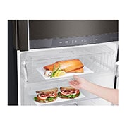 LG 437L Top Freezer Fridge in Black Metal Finish , GN-H432HXHC