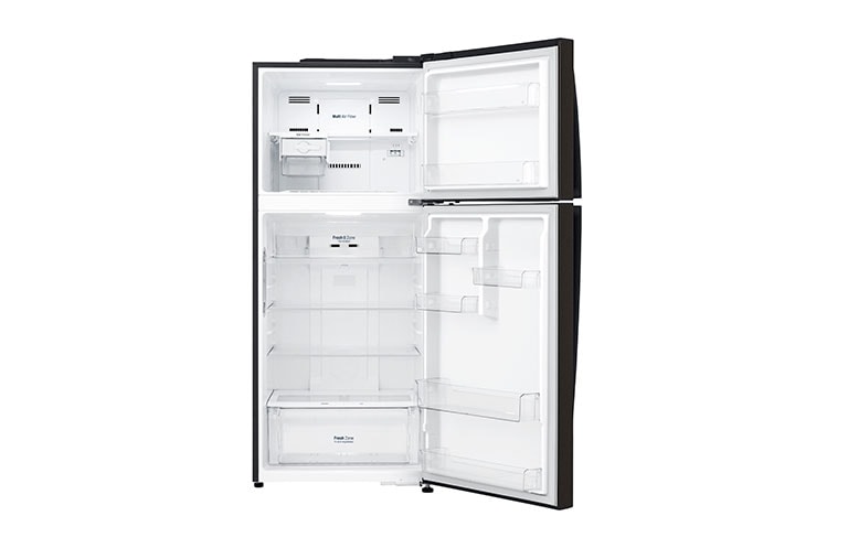 LG IEC Gross 437L Black Steele TOP FREEZER with Inverter Linear Compressor & DoorCooling+, GN-H432HXHU
