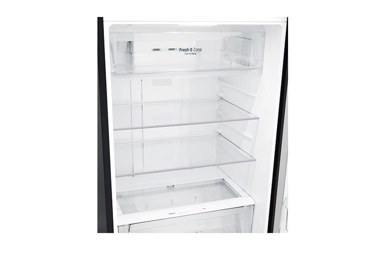 LG IEC Gross 437L Black Steele TOP FREEZER with Inverter Linear Compressor & DoorCooling+, GN-H432HXHU