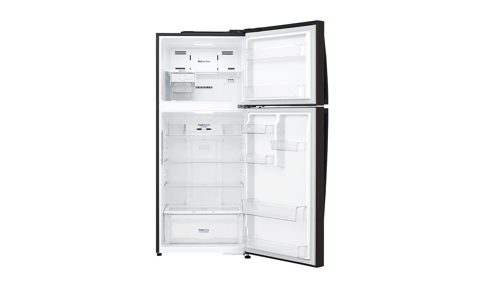 LG IEC Gross 437L Black Steele TOP FREEZER with Inverter Linear Compressor & DoorCooling+, GN-H432HXHU