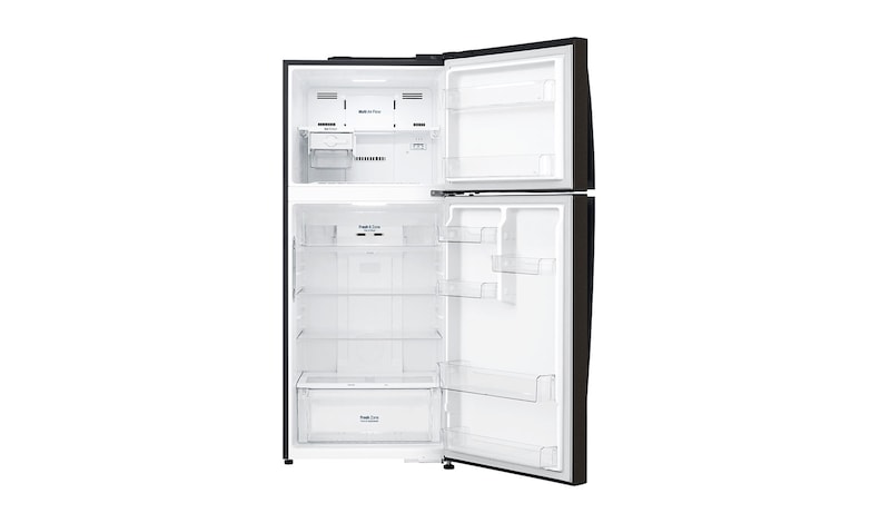 LG IEC Gross 437L Black Steele TOP FREEZER with Inverter Linear Compressor & DoorCooling+, GN-H432HXHU