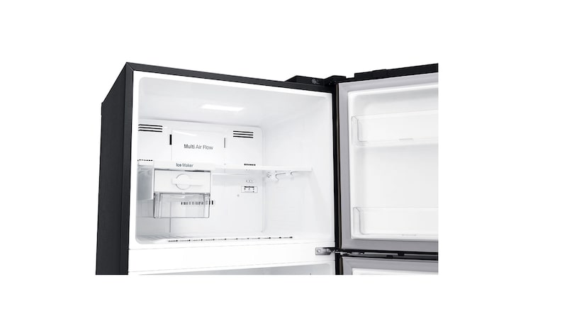 LG IEC Gross 437L Black Steele TOP FREEZER with Inverter Linear Compressor & DoorCooling+, GN-H432HXHU