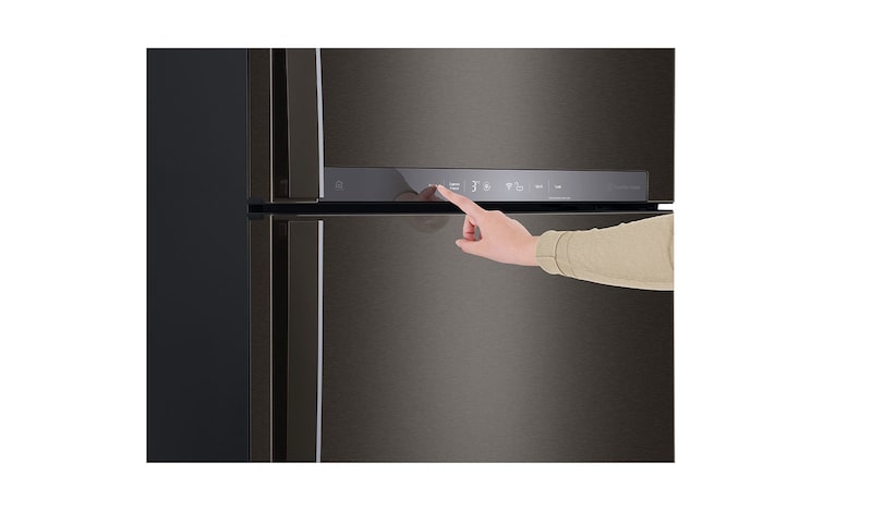 LG IEC Gross 437L Black Steele TOP FREEZER with Inverter Linear Compressor & DoorCooling+, GN-H432HXHU
