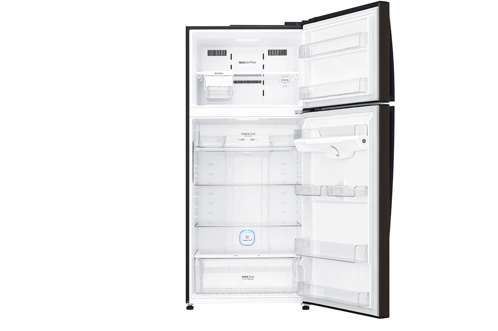 LG 516L Top Freezer Fridge in Black Metal Finish , GN-H602HXHC