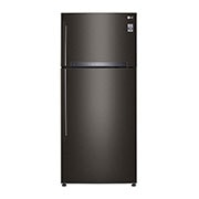 Front view of 516L Top Freezer Fridge in Black Metal Finish  GN-H602HXHC