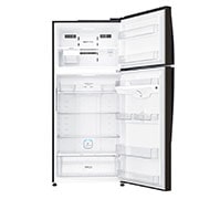 LG 516L Top Freezer Fridge in Black Metal Finish , GN-H602HXHC