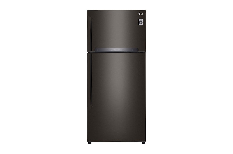 LG 516L Top Freezer Fridge in Black Steel Finish , GN-H602HXHM