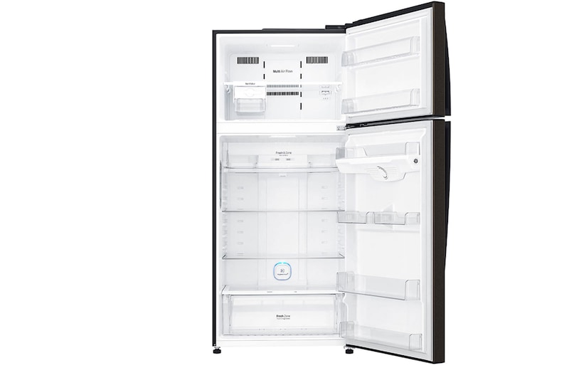 LG 516L Top Freezer Fridge in Black Steel Finish , GN-H602HXHM