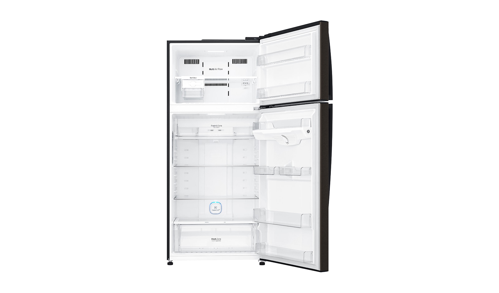 LG IEC Gross 516L Black Steel Top Freezer with Inverter Linear Compressor & DoorCooling+, GN-H602HXHU