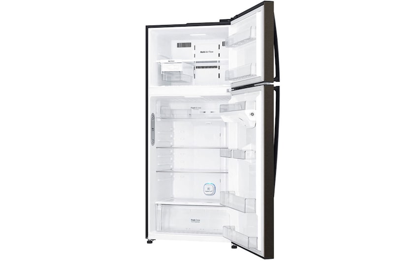 LG 547L Top Freezer Fridge in Black Metal Finish , GN-H702HXHC