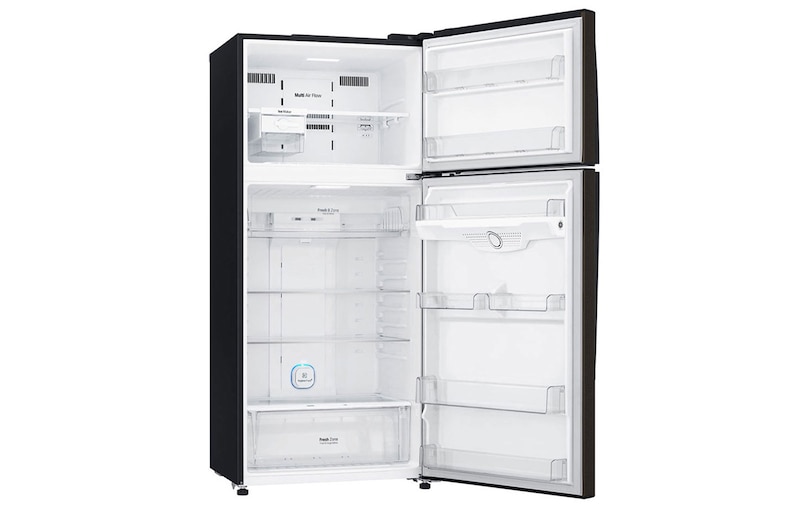 LG 547L Top Freezer Fridge in Black Metal Finish , GN-H702HXHC