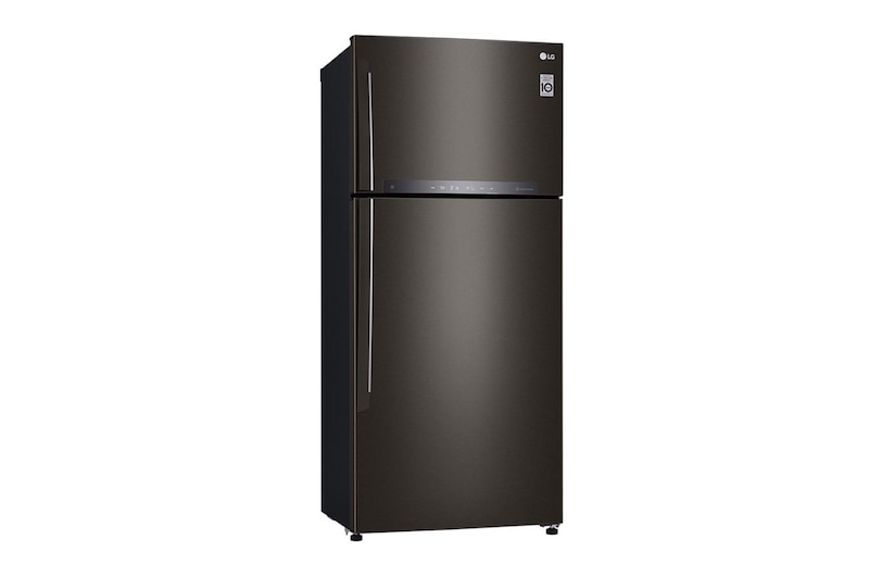 LG 547L Top Freezer Fridge in Black Metal Finish , GN-H702HXHC
