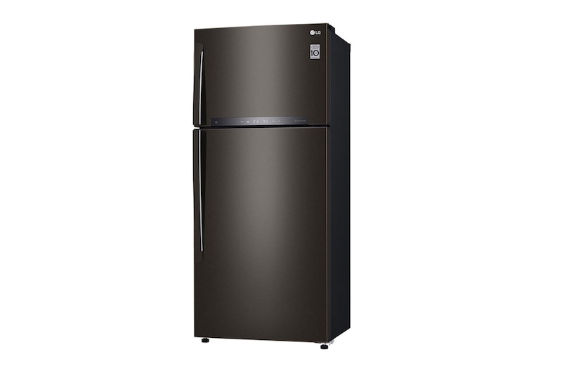 LG 547L Top Freezer Fridge in Black Metal Finish , GN-H702HXHC