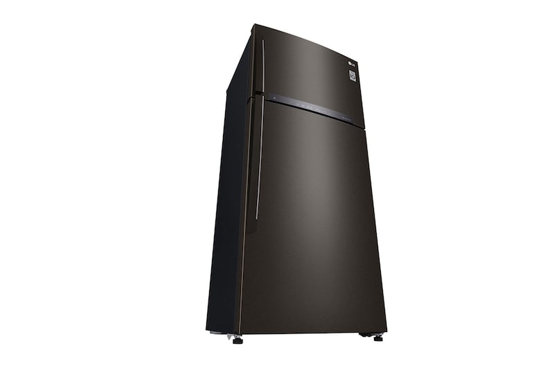 LG 547L Top Freezer Fridge in Black Metal Finish , GN-H702HXHC