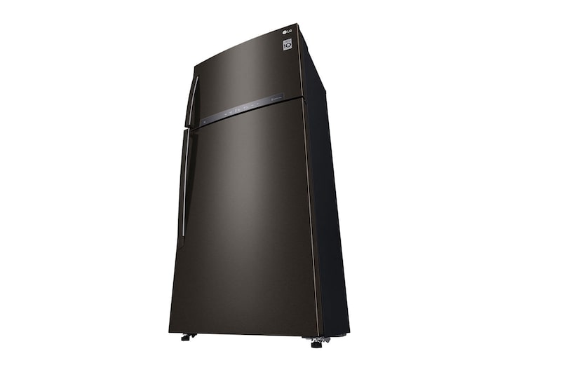 LG 547L Top Freezer Fridge in Black Metal Finish , GN-H702HXHC