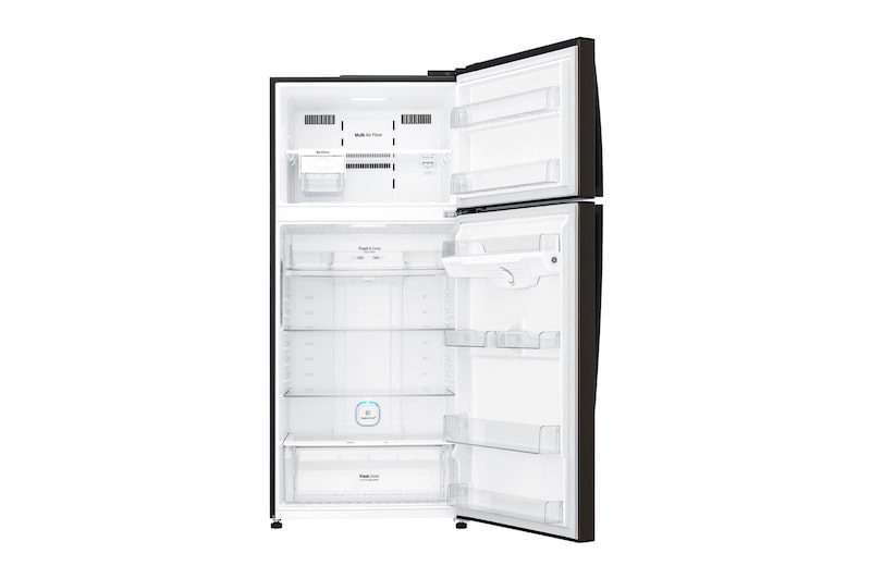 LG IEC Gross 547L Black Metal Top Freezer with Inverter Linear Compressor & DoorCooling+, GN-H702HXHU