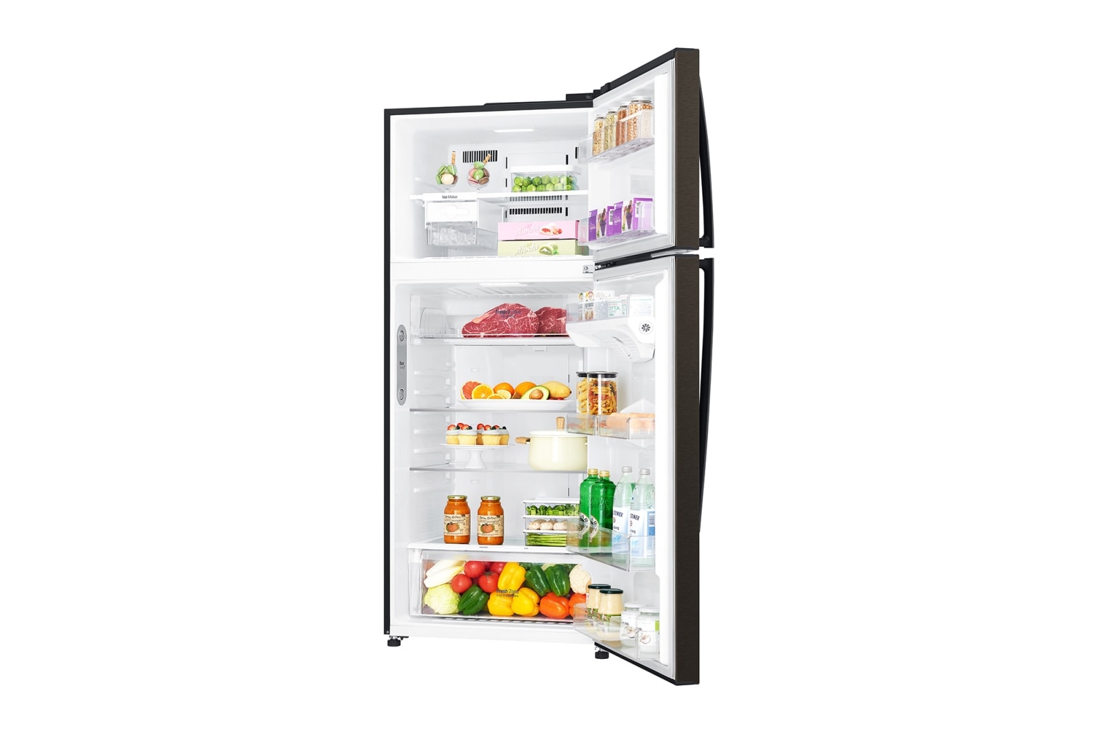 LG IEC Gross 547L Black Metal Top Freezer with Inverter Linear Compressor & DoorCooling+, GN-H702HXHU
