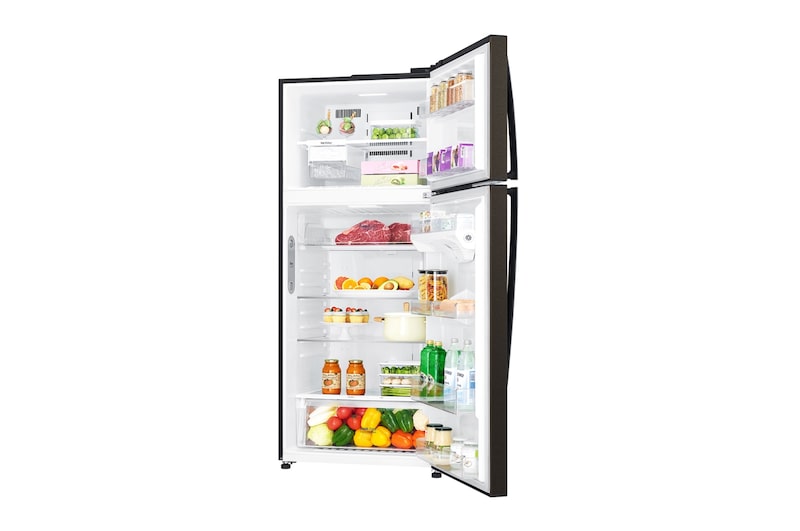 LG IEC Gross 547L Black Metal Top Freezer with Inverter Linear Compressor & DoorCooling+, GN-H702HXHU