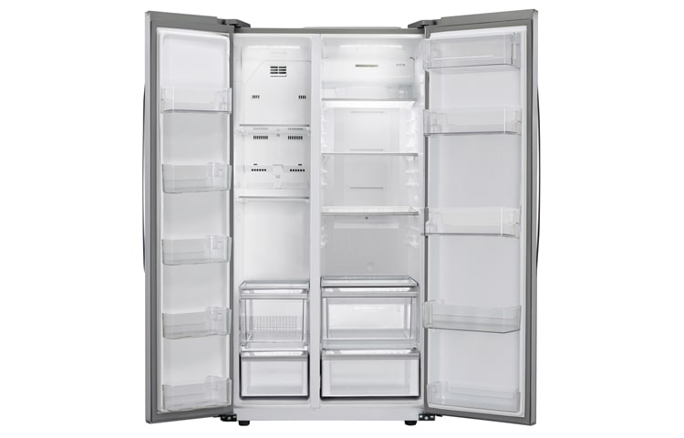 LG 581L Platinum Silver, Button LED Temperature Control Side By Side, GR-B207GLJV