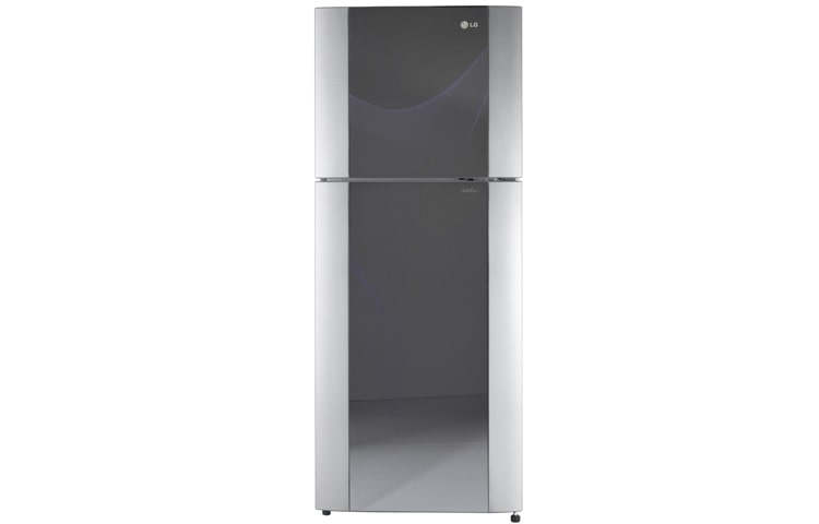 Front view of 460L BLACK MIRROR TOP MOUNT FRIDGE GR-B492GGCA