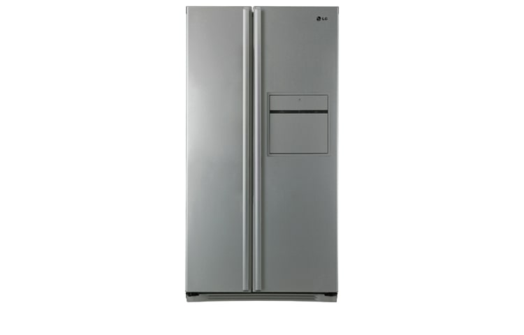 Front view of 581L Platinum Silver, Minibar Side by Side GR-C207FLC