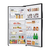 LG 602L Top Freezer Fridge in Black Metal Finish , GR-H802HQHM
