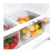 LG 602L Top Freezer Fridge in Black Metal Finish , GR-H802HQHM