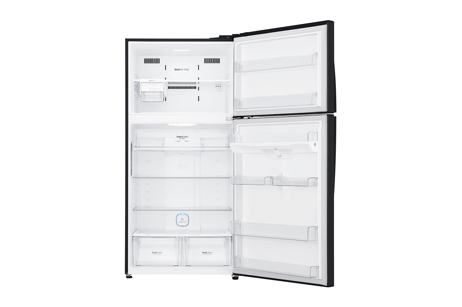 LG 602L Top Freezer Fridge in Black Metal Finish , GR-H802HQHM