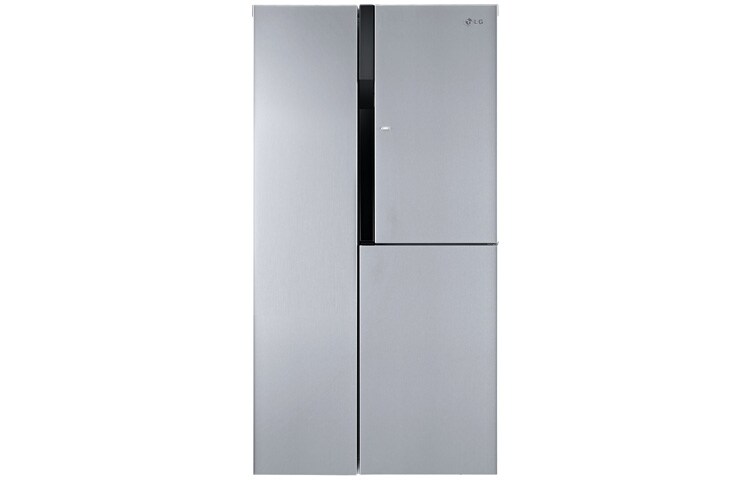 Front view of IEC Gross 659L Stainless Steel, Door in Door Side By Side GR-M237JSQN