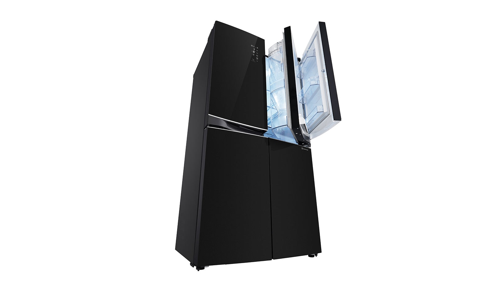 LG IEC Gross 725L Black Glass Multi-Door Refrigerators with Inverter Linear Compressor & Door in Door™, GR-M24FBGHL